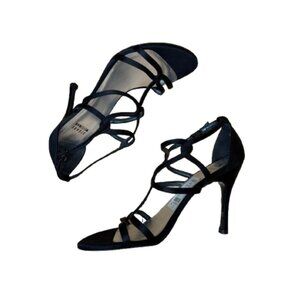 STUART WEITZMAN Satin Strappy Heels Pumps NWOT Size 8